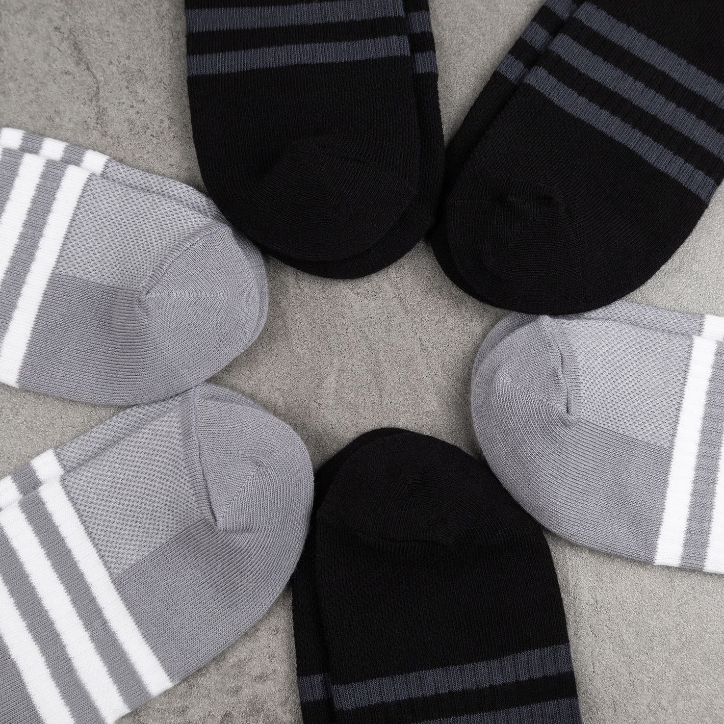 Носки женские 12 пар летние &laquo;Active Line &ndash; Black&Grey&raquo; хлопок премиум сегмент размер 35-38  68Н.6/70Н.6 фото