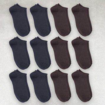 Носки женские 12 пар &laquo;Brown&Dark Grey&raquo; короткие хлопок премиум сегмент размер 35-38 21006ds 48Н.6/49Н.6 фото