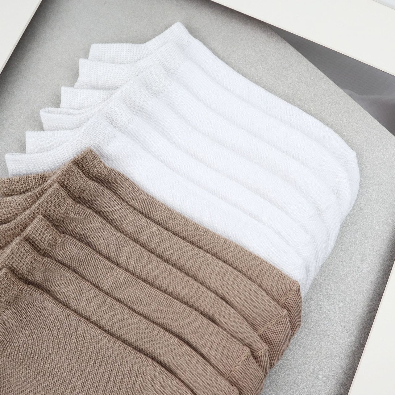 Носки женские 12 пар &laquo;White&Cocoa&raquo; короткие хлопок премиум сегмент размер 35-38 21006ds 47Н.6/53Н.6 фото