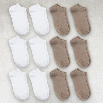 Носки женские 12 пар &laquo;White&Cocoa&raquo; короткие хлопок премиум сегмент размер 35-38 21006ds 47Н.6/53Н.6 фото
